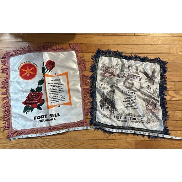 Vintage Army Artillery & Missile Center Silk Pillow Cover - Picture 1 of 3